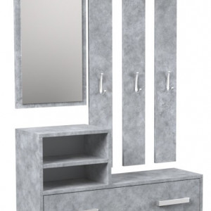 TECUIG102 - Set Cuier hol 85 x 24 x 180 cm - Gri - Img 2