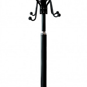 TECUIN109 - Cuier de podea, 53 x 53 x 180 cm, Negru-Marmura, PAL - Img 1