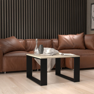 TEMCN-S101 - Masuta cafea, 67 x 67 x 40 cm, Negru-Sonoma, PAL - Img 4