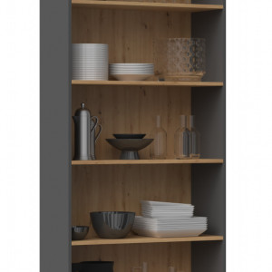TERAN-AR104 - Rafturi, 80 x 30 x 182 cm, Antracit-Stejar Artisan, PAL - Img 3