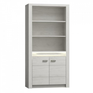 Vitrină, culoarea frasin alb, 96x192x42 cm - TP108485 - Img 6