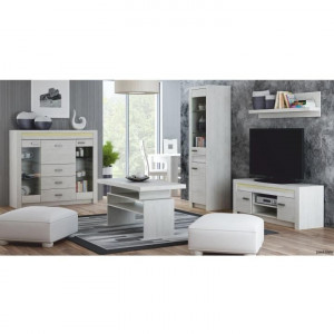 Vitrină, culoarea frasin alb, 96x192x42 cm - TP108485 - Img 3