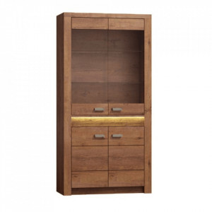 Vitrină, culoarea frasin deschis, 96x192x42 cm - TP108462 - Img 6