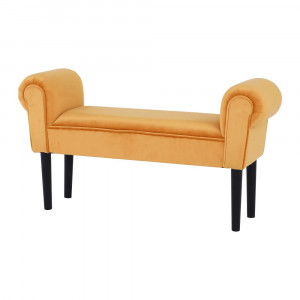 Bancă, băncuţă catifea galbenă, 100 cm - TP230606 - Img 12