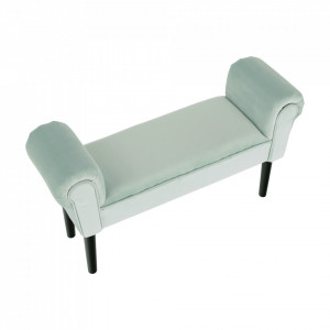 Bancă, băncuţă catifea mentol, 100 cm - TP279484 - Img 2