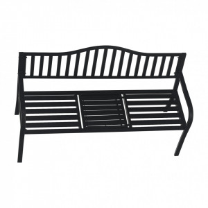 Bancă, băncuță de grădină cu masă, neagră, 150 cm - TP276422 - Img 19