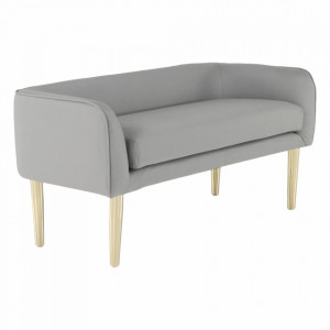 Bancă, băncuţă gri deschis si auriu, 127 cm - TP264317 - Img 11