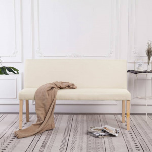 Banca, crem, 139,5 cm, poliester - V281337V - Img 1