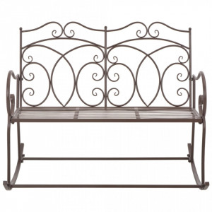 Bancă de grădină, maro vintage, 104 cm, fier - V45437V