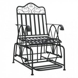 Bancă glisantă, negru, 61 cm, oțel - V318834V