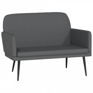 Bancă, gri, 107x80x81 cm, piele ecologică - V351401V