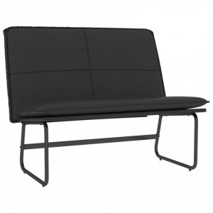 Bancă, negru, 100x75x76 cm, piele ecologică - V351336V