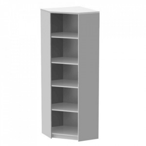 Biblioraft de colţ, alb, 62,7x62,7x186 cm - TP278029 - Img 4