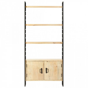 Biblioteca cu 4 niveluri 80x30x180 cm lemn masiv de mango - V284421V - Img 3