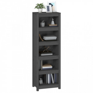 Bibliotecă, gri, 50x35x154 cm, lemn masiv de pin - V821716V - Img 4