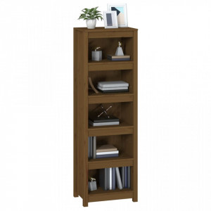 Bibliotecă, maro miere, 50x35x154 cm, lemn masiv de pin - V821717V - Img 4