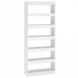 Bibliotecă/Separator cameră, alb, 80x30x198 cm, PAL - V811727V - Img 1