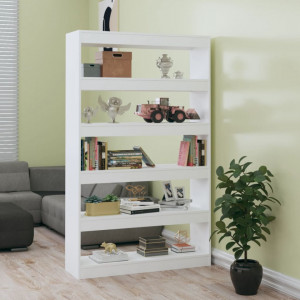 Bibliotecă/Separator cameră, alb extralucios, 100x30x166 cm - V811769V - Img 2