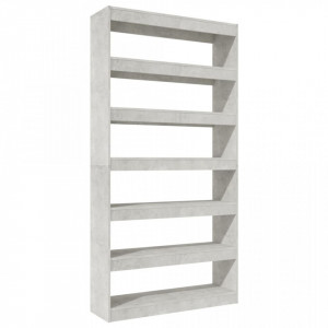 Bibliotecă/Separator cameră, gri, 100x30x198 cm, lemn - V811776V - Img 1
