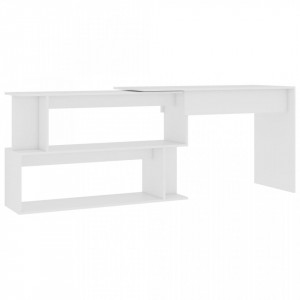 Birou de colt, alb, 200 x 50 x 76 cm, PAL - V801098V - Img 2