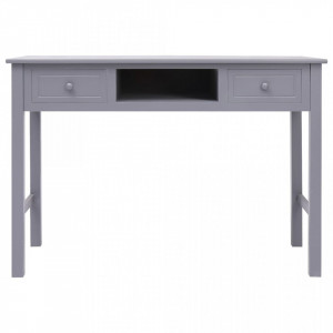 Birou, gri, 108x45x76 cm, lemn masiv de paulownia - V338536V - Img 4