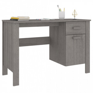 Birou, gri deschis, 113x50x75 cm, lemn masiv de pin - V340463V - Img 4