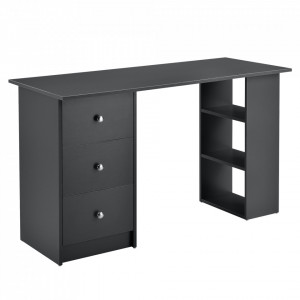 Birou gri inchis cu 3 sertare si 3 rafturi - P67977818 - Img 2