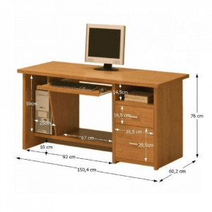 Birou, măsuţă, masă PC maro, 150 cm - TP9016446 - Img 11