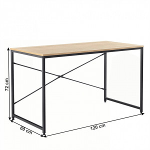 Birou, măsuţă, masă PC, maro si negru, 120 cm - TP272029 - Img 2