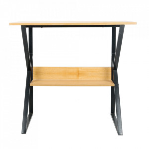 Birou, măsuţă, masă PC, maro si negru, 80 cm - TP277506 - Img 5