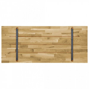 Blat masa, lemn masiv de stejar, dreptunghiular, 23mm 120x60cm - V245990V - Img 3
