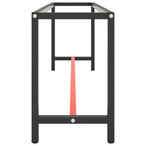 Cadru banc de lucru, negru mat/roșu mat, 210x50x79 cm, metal - V151454V - Img 4