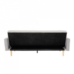 Canapea extensibilă, gri, 214x84x84 cm - TP264305 - Img 3