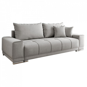 Canapea extensibilă, gri deschis, 255x105x98 cm - TP303455 - Img 1