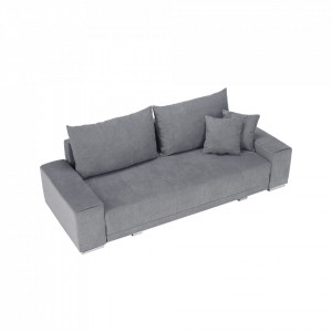 Canapea extensibilă, gri deschis, 255x105x98 cm - TP303455 - Img 20