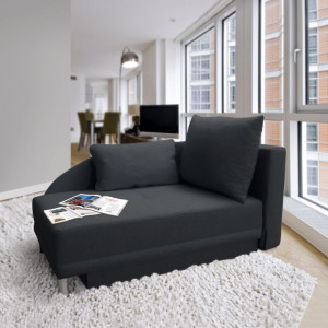 Canapea extensibilă, material textil gri-negru, dreapta, 149x80x90 cm - TP238800 - Img 3