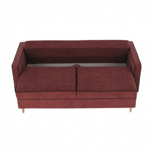 Canapea extensibilă, roz / negru, 213x100x90 cm - TP304098 - Img 14