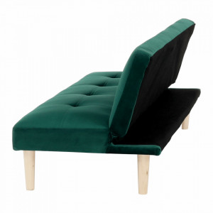 Canapea extensibilă, smarald/stejar, 178x66x68 cm - TP259661 - Img 18