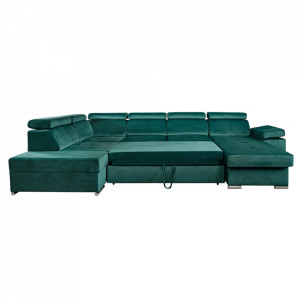 Canapea, smarald, dreapta, 329x220x79/97 cm - TP302086 - Img 5