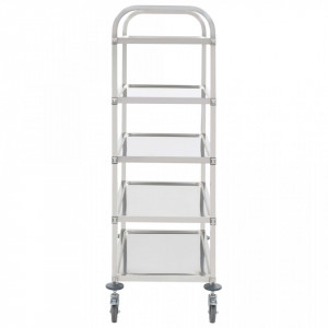 Carucior de bucatarie 5 niveluri 107x55x147 cm otel inoxidabil - V50917V - Img 3