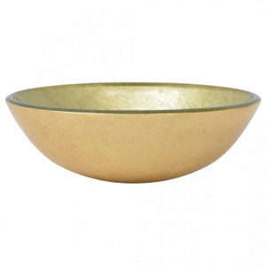 Chiuvetă din sticlă oțelită 42 cm, aurie - V142233V