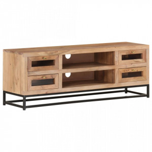 Comodă TV, 110x30x40 cm, lemn masiv de acacia - V323503V - Img 2