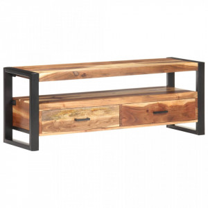 Comoda TV, 120 x 35 x 45 cm, lemn masiv cu finisaj sheesham - V321551V