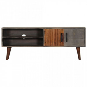 Comoda TV, 130 x 30 x 46 cm, lemn masiv de mango nefinisat - V282743V - Img 4