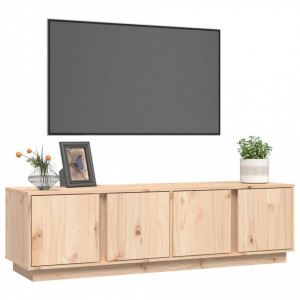 Comodă TV, 140x40x40 cm, lemn masiv de pin - V814459V - Img 4
