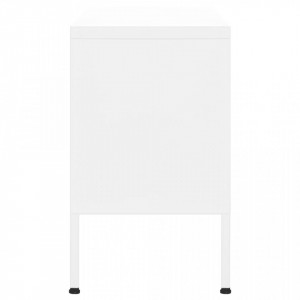 Comodă TV, alb, 105x35x50 cm, oțel - V336233V - Img 4