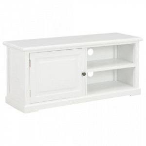 Comoda TV, alb, 90x30x40 cm, lemn - V249878V
