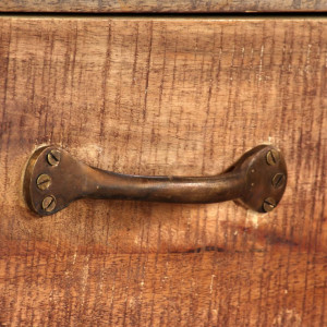 Comoda TV din lemn masiv de acacia, vintage, 118 x 30 x 40 cm - V244967V - Img 2