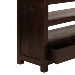 Comodă TV, lemn masiv de acacia, 90 x 30 x 55 cm, maro închis - V246102V - Img 4