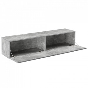 Comoda TV montabila pe perete, 140 cm, efect beton - P71488082 - Img 4